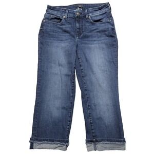 NYDJ Marilyn Straight LIFTxTUCK Tech - Women Size 2 Cuffed Crop Jeans